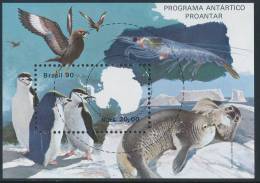 BRAZIL/Brasil 1990 Antarctic Program "PROANTAR" Souvenir Sheet** - Onderzoeksstations