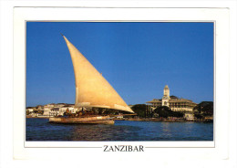 Tanzanie: Dhow At Beit Al Ajaib Seafront, House Of Wonders, Zanzibar, Timbre Old Buildings And Architecture (14-3113) - Tanzanía