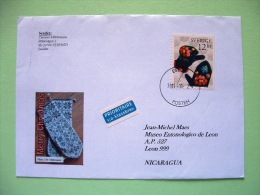 Sweden 2011 Cover To Nicaragua - Gloves Flowers Christmas - Brieven En Documenten