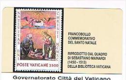 VATICANO (VATICAN) - C&C  6003 - NATALE - SCHEDA N.3 (NUOVA) - RIF. CP - Sellos & Monedas