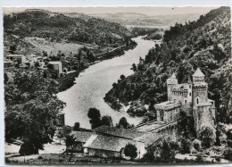 CPSM 42 ENVIRONS DE FEURS LES BORDS DE LA LOIRE CHATEAU DE LA ROCHE  Grand Format 15 X 10,5 - Feurs