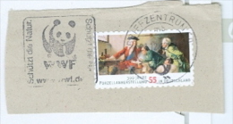 BRD BZ 60 MWST 2012 WWF Pandabär Porzellanherstellung Briefausschnitt - Storia Postale