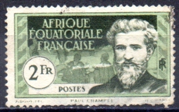 AEF 1937  Paul Crampel -  2f. - Green And Light Green FU SPACEFILLER THINNED CHEAP - Neufs