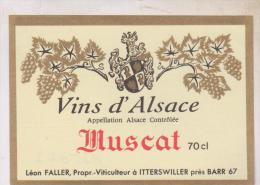 ETIQUETTE  MUSCAT D ALSACE, LEON FALLER - Vin De Pays D'Oc