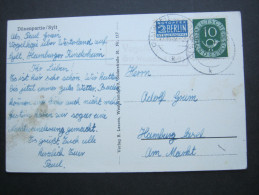 1952 , VOGELKOJE  über Westerland , Landpoststempel Auf Karte (Sylt) - Brieven En Documenten