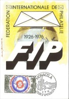 CM Monaco - 50ème Anniversaire De La FIP - 1976 - Maximum Cards