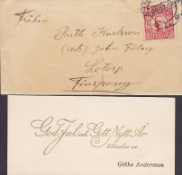 Sweden "Petite" FINSPONG 24.12.1919 (Christmas Eve) Cover Brief God Jul (Merry Christmas) & New Years Card (2 Scans) - Lettres & Documents