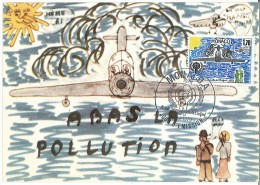 CM Monaco - Année Internationale De L'enfant - A Bas La Pollution - 1979 - Cartoline Maximum