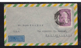 Brazil 1949 Airmail Cover 3,8Cr$ Nabuco Single Franking  To USA - Covers & Documents