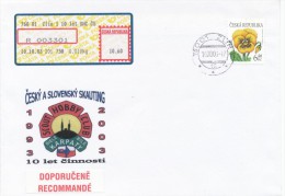I7309 - Czech Rep. (2003) 760 01 Zlin 1: Czech Scouting, 10 Years Scout Hobby Club (SHC) - Storia Postale
