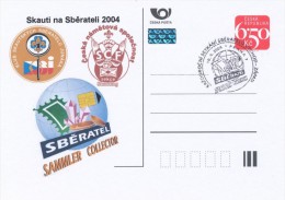 I7314 - Czech Rep. (2004) Praha 7: Scouts At The Fair Collector 2004; Scout Collectors Club Of Junak (Czech Scouting) - Covers & Documents