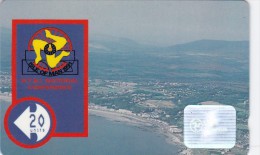 Isle Of Man, MAN 043, 20 Units, Aerial View Of Iom., 2 Scans. - Man (Isle Of)