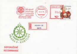 I7322 - Czech Rep. (2001) 182 00 Praha 82: 80th Anniversary Of Scouting In Prague-Kobylisy (1921-2001) (Czech Scouting) - Lettres & Documents