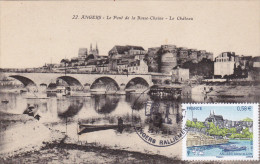 Carte Maximum FRANCE N° Yvert 4543 (ANGERS - Château) Obl Sp Ill  Philatélie Château Sur Belle Carte Ancienne - 2010-2019