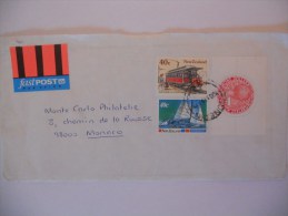 Nouvelle Zelande Lettre De Dunedin 1991 Pour Monaco - Briefe U. Dokumente