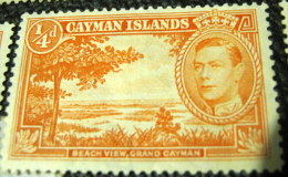 Cayman Islands 1938 Beach View Grand Cayman 0.25d - Mint - Cayman (Isole)