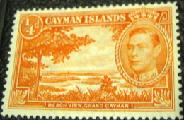 Cayman Islands 1938 Beach View Grand Cayman 0.25d - Mint - Cayman (Isole)