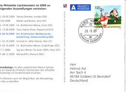 Liechtenstein - EM Schweiz/Österreich Auf Karte Zur BMA Scharzenbach - 2009 - Cartas & Documentos