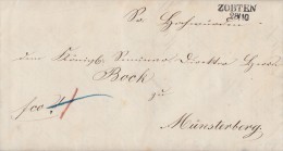 Brief Zobten 28.10.1855 Gelaufen Nach Münsterberg - [Voorlopers