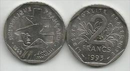 France 2 Francs 1993. Jean Moulin - Gedenkmünzen
