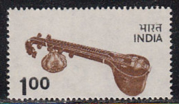 1.00 Veena, Music Instr, India MNH 1975, 5th Definitve Series - Neufs