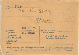 Feldpost Brief  "Mil.San.Anstalt Luzern"         Ca. 1940 - Cartas & Documentos