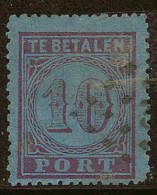 NETHERLANDS 1870 10c Postage Due SG D77 U #FF14 - Postage Due