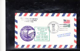 SPACE -   USA -  1989 - STS- 33 MAGNUM SPY SATELLITE COVER WITH  MARSHALL SPACE CENTRE  POSTMARK - Estados Unidos