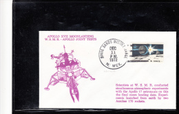 SPACE -   USA - 1972 - APOLLO XV11 WSMR MOON LANDING TEST COVER  WITH WHITE SANDS POSTMARK - United States