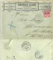 Motiv Brief  "Käser, Tafelglashandlung, Zürich"       1901 - Brieven En Documenten