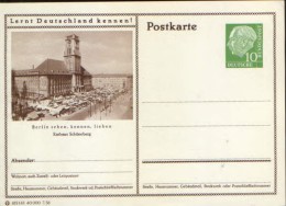 Germany/Federal Republic - Stationery Postcard Unused - P24 - Berlin , Rathaus Schoneberg - Cartes Postales - Neuves