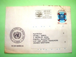 United Nations - Geneva Office 1983 Cover To England - Security Of The Oceans - Older People Cancel - Storia Postale