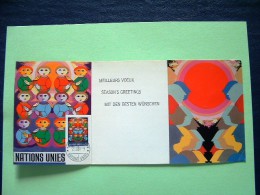 United Nations - Geneva Office 1988 Folded Greeting Card - People Of Different Races - Brieven En Documenten