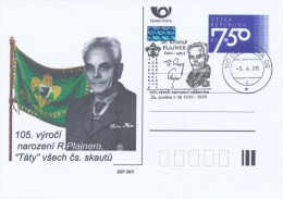 I7348 - Czech Rep. (2006) 110 08 Praha 08: Dr. Rudolf Plajner (1901-1987) Chief Scout 1939-1970 (Czech Scouting) - Briefe U. Dokumente