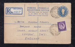 Great Britain 1963 Stationery Registered FPO Forces Cover Used - Lettres & Documents