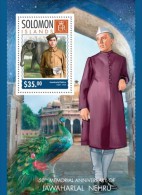 Solomon Islands. 2014  Jawaharlal Nehru. Peacock.(301b) - Paons