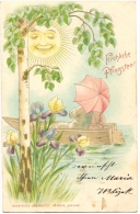 Pfingsten, Paar Im Ruderboot, Sonne, Farb-Litho, 1902 - Pentecoste