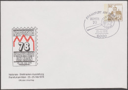 Allemagne 1978. Privatganzsache, Entier Postal Timbré Sur Commande. Naposta´78, Frankfurt Am Main. Exposition Phila - Enveloppes - Oblitérées
