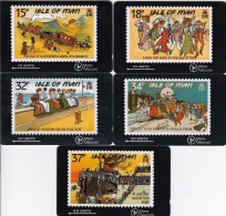 Isle Of Man, MAN 026 - 030, Set Of 5 Isle Of Man Stamps, 2 Scans . - Isle Of Man