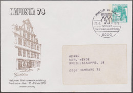 Allemagne 1979. Privatganzsache, Entier Postal Timbré Sur Commande. Naposta´78, Maison De Goethe à Francfort - Ecrivains