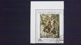 Tschechische Republik, Tschechien 390 Oo/used, Prometheus; Von Antonin Procházka, Int. Briefmarkenausstellung, Brünn - Gebruikt