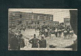 Bray Sur Somme - Vente Salvaudon - Ferme De Bronfay - 18 Juin 1933 N°3 (animée Troupe à Cheval Ed. Du Progres Agricole ) - Bray Sur Somme