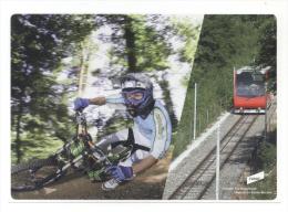 Seilbahn Biel - Magglingen. Funiculaire Bienne - Macolin. Mountainbike - VTT. Bieltrail Downhill-Strecke Piste Descente. - BE Bern