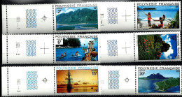 POLYNESIE FRANCAISE LANDSCAPES SHIP WOMAN SUNSET SET OF 6 -20 FR STAMPS ISSUED 1974 SG180-5 MINTCV£34 READ DESCRIPTION!! - Unused Stamps