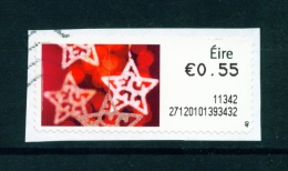 IRELAND  -  2011  Post And Go/ATM Label  Christmas Stars  Used As Scan - Automatenmarken (Frama)
