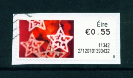 IRELAND  -  2011  Post And Go/ATM Label  Christmas Stars  Used As Scan - Franking Labels