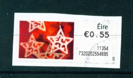 IRELAND  -  2011  Post And Go/ATM Label  Christmas Stars  Used As Scan - Franking Labels