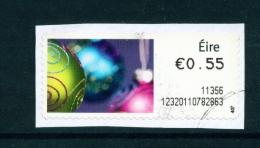 IRELAND  -  2011  Post And Go/ATM Label  Christmas Baubles  Used As Scan - Franking Labels