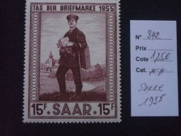 SARRE  *  *  De  1955    "   Journée  Du  Timbre   "   N° 342         1 Val . - Unused Stamps