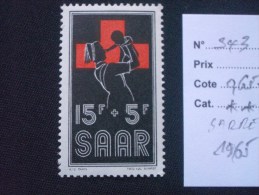 SARRE  *  *  De  1955    "   Profit  De  La  Croix - Rouge   "   N° 343         1 Val . - Unused Stamps